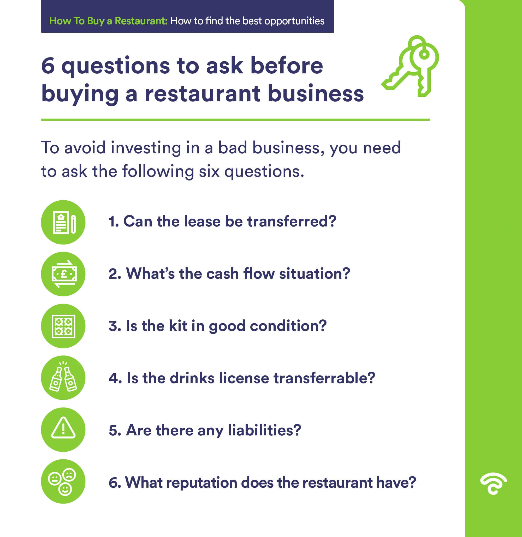 what to ask when buying restaurant business